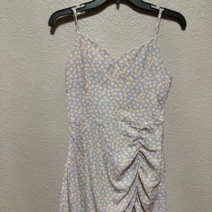 Floral blue summer dress